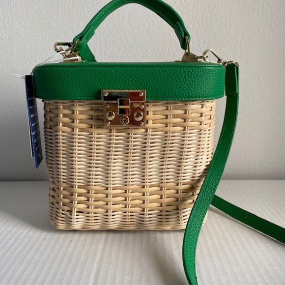 tommy bahama straw bucket bag
